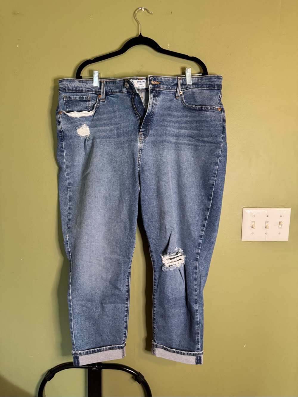 Denizen from Levi's Woman’s Plus Size Boyfriend Jeans - Light Blue Denim